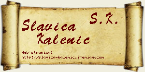 Slavica Kalenić vizit kartica